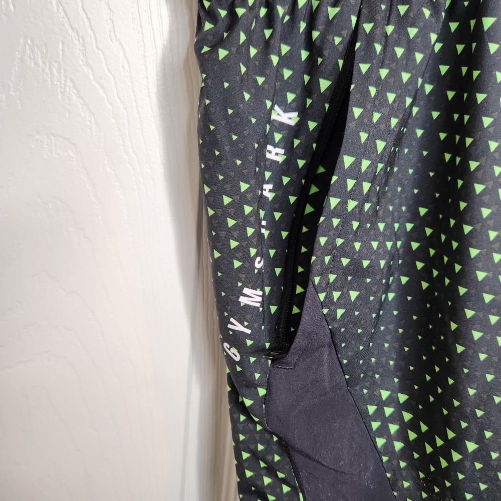 Gymshark Fluo Lime Camo Print 5" Shorts Athletic Running A2A8K Size XL - Picture 3 of 8